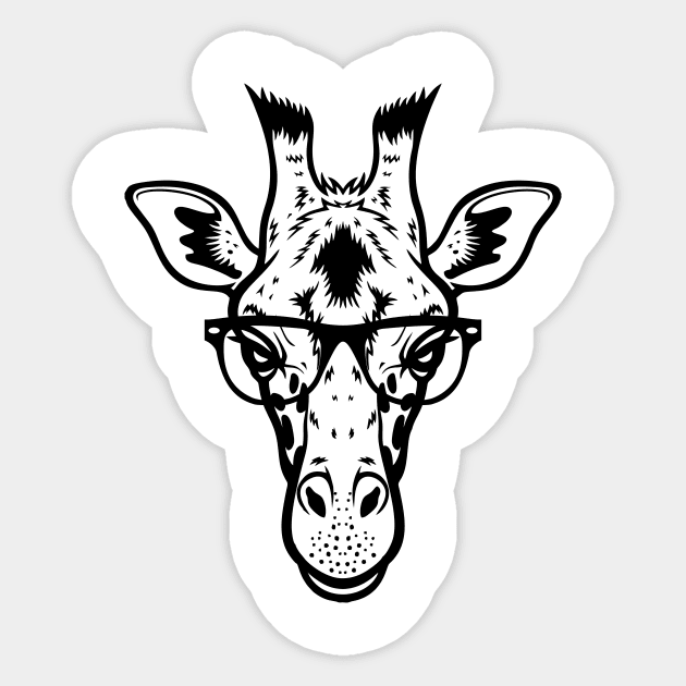 Giraffe Cute Hippie Animal - Desert Horse In Africa Sticker by mangobanana